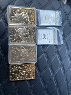 1999 Pokemon 23K Gold-Plated Burger King Nintendo Promo Trading Cards - Image 1