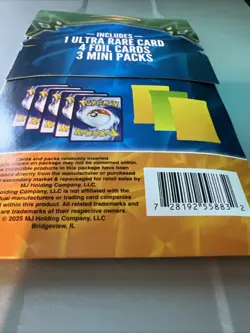 Pokemon Mystery mini Pack 3 Packs 1 Ultra RARE 4 Foil Cards Sealed - Image 3
