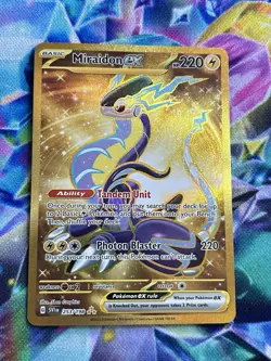 Miraidon EX 253/198 Scarlet & Violet Base Set Holo Hyper Rare Gold TCG Card NM - Image 1