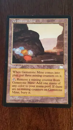 Gemstone Mine Weatherlight EX/LP 164/167 MTG Magic the Gathering Land Uncommon - Image 1