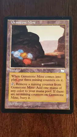 Gemstone Mine Weatherlight EX/LP 164/167 MTG Magic the Gathering Land Uncommon - Image 3