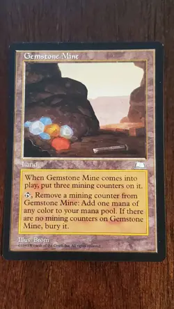Gemstone Mine Weatherlight EX/LP 164/167 MTG Magic the Gathering Land Uncommon - Image 5