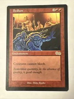Bedlam X1 Urza’s Saga NM Condition See Pics Front Back - Image 1