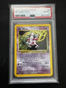 1999 Pokemon Jungle Unlimited - MR. MIME HOLO - PSA 6 - Image 1