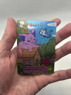 Pokiebubies 1st Edition Fan Art Chef Ken Lee Espie X #157 Espeon Holo V2 Pokemon - Image 3