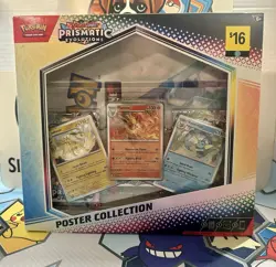Pokemon TCG Scarlet & Violet Prismatic Evolutions Poster Collection Box Sealed - Image 1