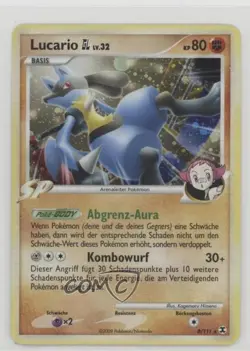 Lucario GL Holo German Pokemon Platinum Rising Rivals #8 2009 - Image 1