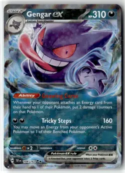 Gengar ex ⭐ 104/162 Holo Double Rare Temporal Forces 2024 Pokemon NM - Image 1