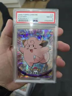 Pokemon Topps Chrome Tekno Clefairy PSA 8 - Image 1