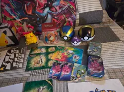 Huge Pokemon TCG Accessories Lot Charizard, Pikachu, Eevee, Pins & Figures - Image 3
