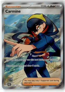 Carmine ⭐ 204/167 Holo Ultra Rare Twilight Masquerade 2024 Pokemon NM - Image 1