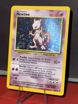 Pokemon TCG - Mewtwo 10/102 Holo Rare Base Set Vintage 1999 WOTC - Image 2