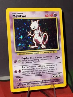 Pokemon TCG - Mewtwo 10/102 Holo Rare Base Set Vintage 1999 WOTC - Image 3