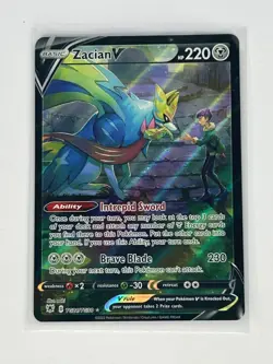 2022 Astral Radiance Trainer Gallery Holo Zacian V Ultra Rare #TG21/TG30 NM - Image 1