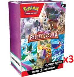 *LOT OF 3* Pokemon TCG Paldea Evolved Booster Bundle Box 820650853623 - Image 1