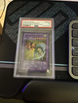 2006 Yugioh Elemental Hero Flame Wingman 1st Edition DP1-EN010 PSA 5 - Image 2