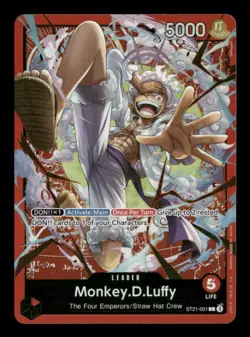 Monkey.D.Luffy One Piece L Starter Deck EX: Gear 5 ST21-001 NM - Image 1