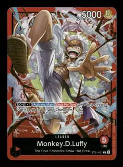 Monkey.D.Luffy 001 L Starter Deck EX: Gear 5 ST21-001 NM One Piece - Image 1