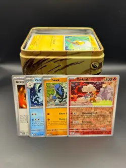 Pokemon Bulk Cards & - Includes Some Holos & Reverse - 450 Cards & Tin - Image 1