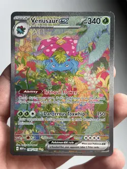 Pokemon TCG Scarlet & Violet 151 Venusaur EX SIR Holo Card 198/165 - Image 1