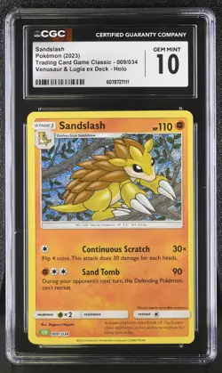 Sandslash Venusaur & Lugia Ex Deck Trading Card Game Classic 009/034 NM CGC 10 - Image 1