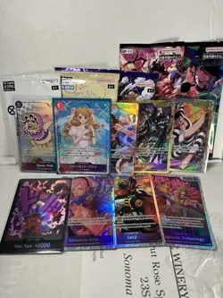 One piece TCG LOT packs and cards under market value! $71 total value - Image 1