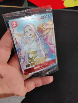 One Piece Card Game Nefeltari Vivi ST01-009 Pre-Release Winner Promo sealed mint - Image 2