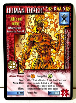 Human Torch Wildstorms CCG Ultra Rare GOLD Chase Card 1995 IMAGE UNIVERSE Marvel - Image 1