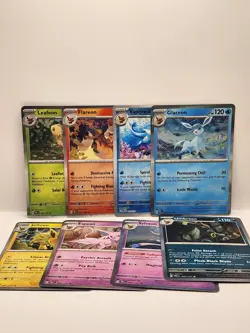 Eeveelutions Prismatic Evolutions Pokemon Cards Bundle 7 X Holo + 1 Reverse Holo - Image 1