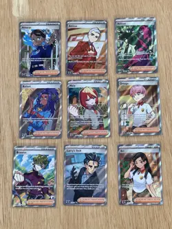(9) Pokemon Prismatic Evolution Full Art Trainer Holo Card Lot Amary’s - Image 1