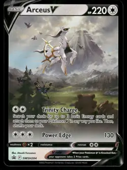 Pokemon Cards Arceus V SWSH204 SWSH Black Star Promo NM - Image 1