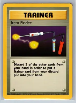 Pokemon TCG Base Set Trainer Item Finder Rare Card 74/102 - Image 1