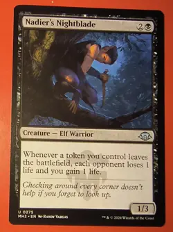 MTG, MAGIC: NADIER'S NIGHTBLADE*REGULAR * MH3 / 0275 - NM - UNCOMMON - Image 1