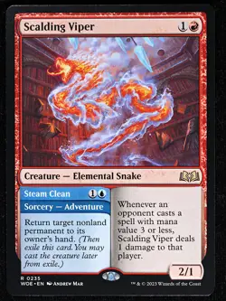 Magic TCG - Wilds of Eldraine - Scalding Viper - 0235 - Rare - Regular NM - Image 1