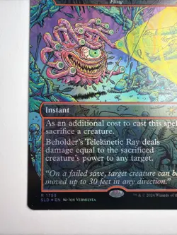 Beholder's Telekinetic Ray - Fling (Rainbow Foil) Secret Lair Drop Foil - Image 5
