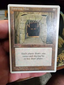 4th Edition MTG 1 Howling Mine Magic - Image 1