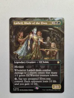 Lathril, Blade of the Elves (Borderless) Foundations 349 Regular NM - Image 1