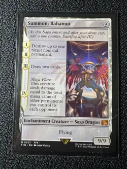 Summon: Bahamut- Final Fantasy Magic the Gathering- M 0001- Non Foil- Mythic NM - Image 1