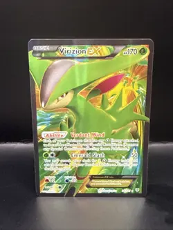 Pokemon TCG Virizion-EX Plasma Blast Holo Card 96/101 Full Art Ultra Rare - Image 1