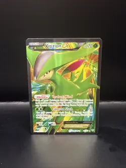 Pokemon TCG Virizion-EX Plasma Blast Holo Card 96/101 Full Art Ultra Rare - Image 3