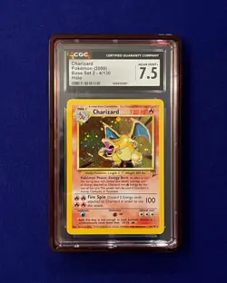 CGC 7.5 Charizard Holo #4 Base Set 2 2000 Pokemon - Image 1