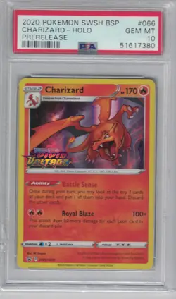 2020 Pokemon SWSH Promo Vivid Voltage Prerelease #066 Charizard PSA 10 Gem Mint - Image 1
