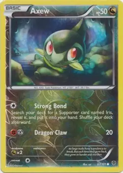 Pokemon - Axew - 67/101 - Common - Reverse Holo - Plasma Blast - NM - Image 1
