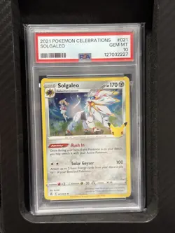Pokemon Solgaleo #021/025 Celebrations Holo PSA 10 GEM MINT - NEW CERT! 💎POP 71 - Image 1