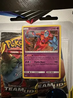 Pokemon TCG: Sun & Moon - Team Up 3 Pack Blister (Deoxys) - Image 2