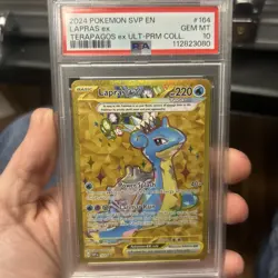 2024 POKEMON SVP PROMO TERAPAGOS EX ULTRA-PREMIUM COLL #164 LAPRAS EX PSA 10 - Image 1