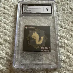 24k Gold Plated Pokemon Gyarados Sticker Pack Fresh - Image 3