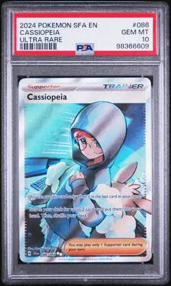 2024 POKEMON SFA EN-SHROUDED FABLE ULTRA RARE #086 CASSIOPEIA PSA 10 - Image 1
