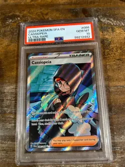 POKEMON 2024 Shrouded Fable Full Art Trainer Ultra Rare CASSIOPEIA #086 PSA 10 - Image 1