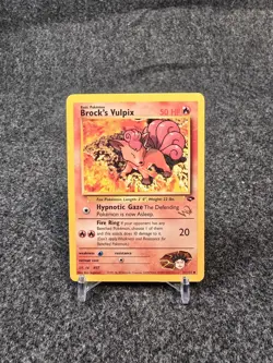 Pokemon TCG Brock's Vulpix Gym Challenge 37/132 Gold with Stamp Lightly Played - Image 1